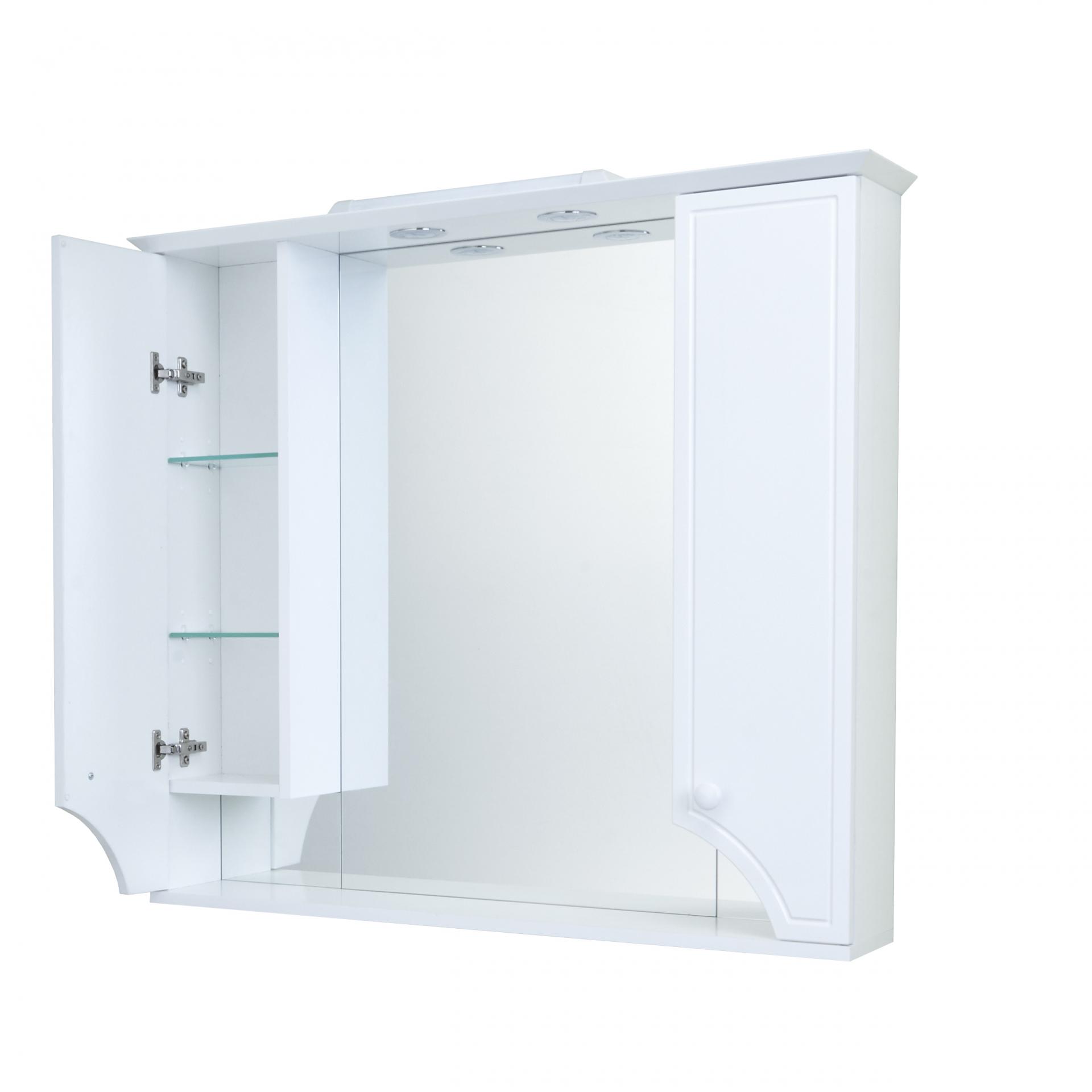 Зеркальный шкаф 95 см Акватон Элен 1A218602EN010 белый