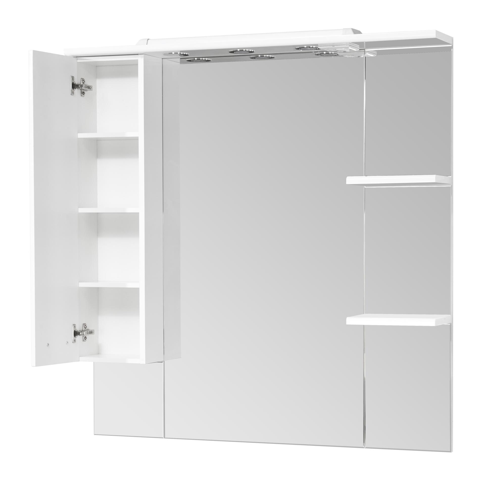 Зеркальный шкаф 105 см Акватон Эмили 1A008602EM01L белый