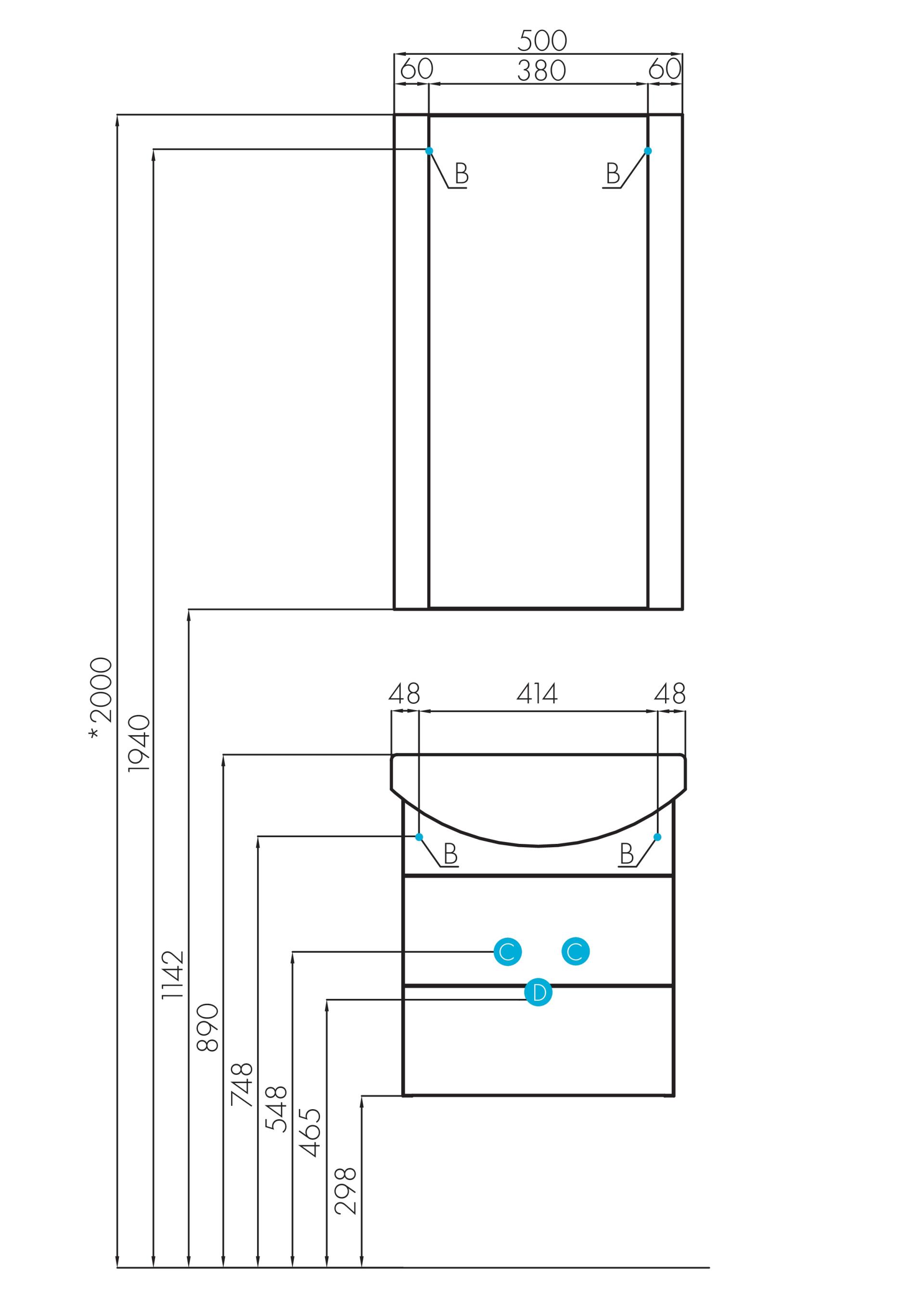 высота вывода канализации под раковину с тумбой в ванную