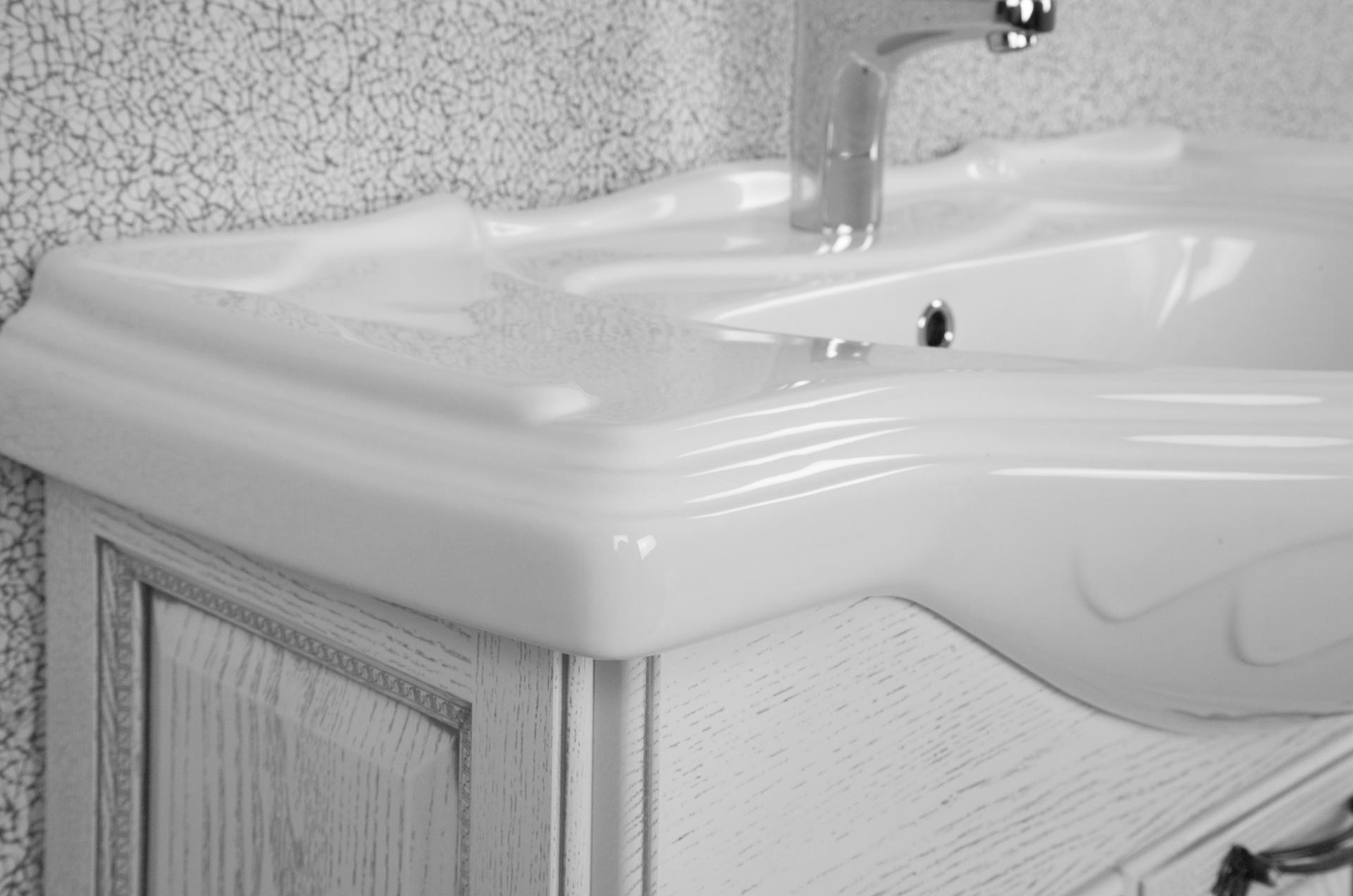 Мебель для ванной 105.5х50 Акватон Жерона 105 белое серебро