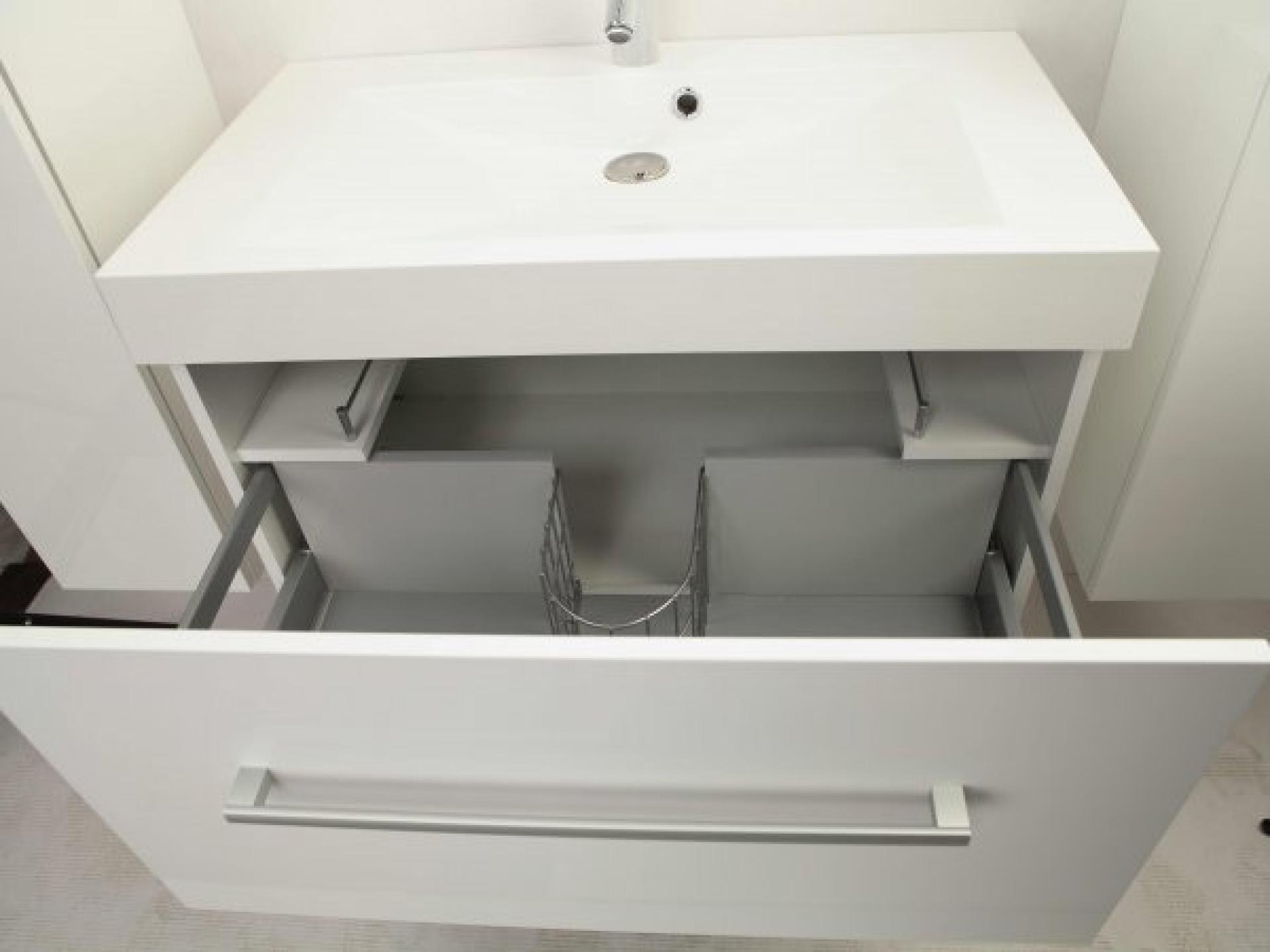 Мебель для ванной 80х45 Акватон Мадрид 80 белая с ящиком