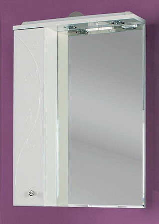 Зеркальный шкаф 60 см Акватон Лиана 1A162702LL01L белый