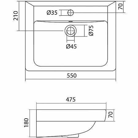 Раковина Santek Тигода 55 1WH302126, белый