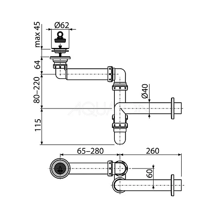 Сифон для раковины Aquaton ZRU9307585 белый